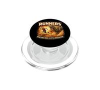 Runners Motivation T REX Chasing a Runner Funny Running Gift PopSockets PopGrip for MagSafe