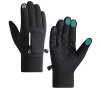 Runners Relief Winter Running Gloves, Touchscreen Compatible, Water-Resistant, Anti-Slip Grip, Zipper Pocket, Elasticated Fit, Security Buckle, Suitable for Running, Cycling, Hiking. Adult Sized.