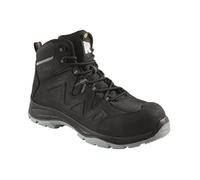 RUNNEX S3S-ESD SmartStar Safety Lace-Up Boots, Black Grey, 8 UK
