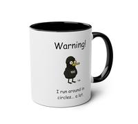 Running Achievement Mug, Two-Tone Ceramic Coffee Cup with Funny Duck Design, Available in Red, Black, Green, for Running Milestone Celebrations Black (100)