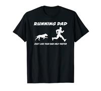 Running Aesthetics For Dad, Dad Chased By Dog Funny Running T-Shirt