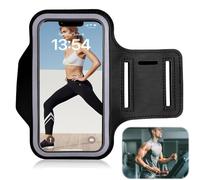 Running Armband Sports Arm Band for Running Phone for iPhone Pro Max 15/14/13/12/Plus Waterproof Phone Arm Holder with Zipper Pocket for Phones up to 6.3" for Runners, Exercise & Gym Workouts