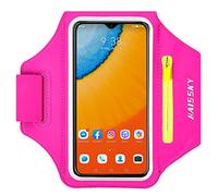 Running Armband with Airpods Zipper Pocket Cell Phone Armband Holder Sweatproof Sports Gym Case Fits iPhone 16 Pro Max/15 Pro Max/14/13/12 Pro Max/11Pro/XR/XS Max with Touchscreen up to 6.9"