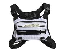 Running Backpack - Mobile Phone Pocket, Reflective Chest Pocket, Adjustable, Breathable Running Vest for Mountaineering, Cycling, Men and Women, White, see description, See description