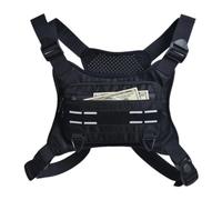 Running Backpack - Mobile Phone Pocket, Reflective Chest Pocket, Adjustable, Breathable Running Vest for Mountaineering, Cycling, Men and Women, black, see description, See description