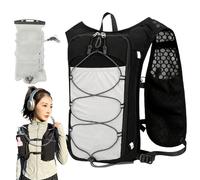 Running Backpack,Reflective Hydration Running Backpack - Sports Bag Adjustable with 1.5L Water Bladder Breathable for Women Men Outdoor Travel Cycling Camping Fishing Trekking