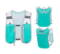 Running Backpack, Running Vest for Men and Women, Adjustable Hydration Vest, Hydration Backpack, Ultralight and Breathable, Reflective Running Vest for Hiking, Jogging, Cycling, Marathon (Blue)
