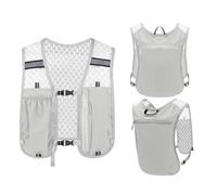 Running Backpack, Running Vest for Men and Women, Adjustable Hydration Vest, Hydration Backpack, Ultralight and Breathable, Reflective Running Vest for Hiking, Jogging, Cycling, Marathon (Grey)