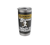 Running Because Therapy is Expensive Stainless Steel Insulated Tumbler