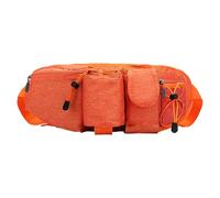 Running Belt - 45x16.4cm Waterproof Adjustable Waist Pouch for Cycling, Workout with Hands Free Storage, Fitness Pack for Travel, Sturdy, Portable Sport Gear, Orange, Dark Gray