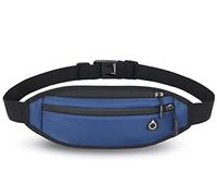 Running Belt Bag Waterproof for Women Men Slim Waist Pack Belt for Carrying Phones Up to 7 inch Waist Bag for Running (Blue)