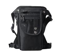 Running Belt,Bum Bag Motorcyclist Nylon/Canvas Belt Bag Bum Thigh Bag for Men/Messenger Crossbody Bag h Belt Drop Leg(Black Silver Rivets)