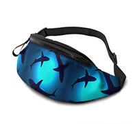 Running Belt Fanny Pack for Women Men Sea Animals Shark Fashion Waist Pack Adjustable Belts Bag for Travel Walking Hiking Sports