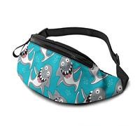 Running Belt Fanny Pack for Women Men Shark Pattern Fashion Waist Pack Adjustable Belts Bag for Travel Walking Hiking Sports