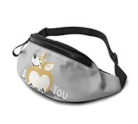 Running Belt Fanny Pack for Women Men Welsh Corgi Dog Fashion Waist Pack Adjustable Belts Bag for Travel Walking Hiking Sports