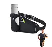 Running Belt, Running Belts with Water Bottle, Water Bottle Belts Holder, Ultra Light and Waterproof Design, Adjustable for Running, Hiking, Travel, and Outdoor Activities, Black Bumbag