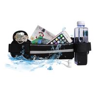 Running Belt,Running Phone Holder,Phone Holder for Running,Running Belts for Women,Elastic Waterproof Running Belts,Running Phone Holder with Water Bottle Pocket,for Women,with Night Reflective Strips