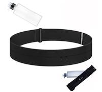 Running Belt Waist Pack with 330ml Water Bottle, Adjustable Water Resistant Fanny Pack for Men Women, 3 Pocket Phone Holder Bag up to 7",Jogging Marathon Fitness