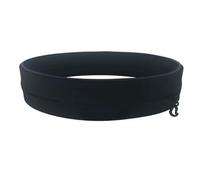 Running Belt Waistband, Sports Phone & Key Holder Pouch for Marathon, Walking, Training, Plain Black (20, Medium)