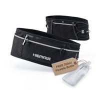 Running Belt with Flexible Bottle - No Bounce Hydration Waist Pack for Phone, Keys & Gels - Lightweight, Breathable for Men & Women, Reflective, Holds Poles & Essentials (XS/S/M)