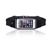 Running Belt with Headphone Hole for Women Flipbelt,Fitness Phone Belt to Hold Samsung Galaxy,Flip Bum Bag Waist Pack with Touchscreen Transparent Window,Elastic Strap and Zipper for Men,Runners,Gym Workout,Exercise,Cycling,Walking,Jogging,Yoga, Fits Phone 6s,7,8