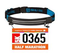 Running Belt with Race Bib Holder Triathlon Race Belt Slim Belt Bag Running Phone Belt with Hidden Earphones Cable Through Hole Marathon Running Accessories Running Race Belt for Women Men