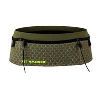 Running belt with salt carrier and pocket for mobile phone and gels, khaki, S, Running Belt Bag with Carrier
