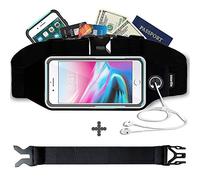 Running Belts, smartlle Fanny Pack Waist Phone Holder Bag for Women/Men for iPhone 14 13 12 11 Pro Max/XR/XS Max/X/8 7 6 6S Plus, Samsung Galaxy S22/Note, Huawei, Gym Workout Sports Fitness Gear-Black