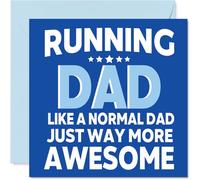 Running Birthday Card for Dad - Awesome Dad Sports - Happy Birthday Card for Men, 145mm Male Greeting Cards