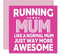 Running Birthday Card for Mum - Awesome Mum Sports - Happy Birthday Card for Women, 145mm Female Greeting Cards
