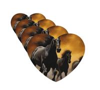 Running Black Horses Car Air Fresheners Cards 4 Pcs Hanging Fragrance Scented Cards Long-Lasting Car Aromatherapy Tablets for Wardrobe Bathroom Car Interior Mirror Pendant Gifts