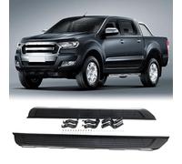 Running Boards Side Steps for Ford Ranger T6 T7 T8 T9 2012-2022, Black Side Steps with Silver Trim, Vehicle Side Steps with Installation Kit 1Pair