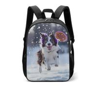 Running Border Collie Casual Daypack Daily Backpacks Travel Shoulder Bag with Adjustable Straps for Women Men