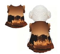 Running Buffalo Herd M Pet Apparel for Small Dogs-Cute Summer Outfit for Puppy, Soft Breathable Pet Clothes for Cat