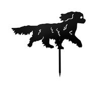 Running Cavalier King Charles Spaniel Garden Statue Gift - Rustproof Metal Outdoor Dog Decor with Garden Stake, Cavalier King Charles Spaniel Gifts for Pet Lovers, Memorial Gifts, Patio Lawn Yard Art