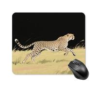 Running Cheetah Mouse Pad Square Mouse Mat Non-Slip Rubber Base Mousepad Wireless Mice Mat for Gaming, Office & Home, Waterproof Mouses Mats for Laptop/Desktop 25 * 30cm