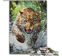 Running Cheetah Puzzles 1000 Pieces for Teenagers, Brain Intelligence Challenge Addictive Toys Birthday Gifts for Age 14+ (26x38cm)