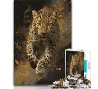 Running Cheetah Puzzles 1000 Pieces for Teenagers,Educational Games Home Decoration Deal As Gifts for The Whole Family (50x75cm)