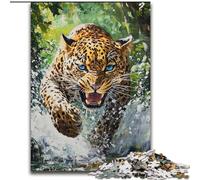 Running Cheetah Puzzles for Adults Teens 1000pc Puzzle, Educational Stress Relief Toy for Is Ideal As A Gift for The Whole Family (50x75cm)
