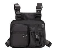 Running Chest Pack, Chest Bag Vest, Lightweight Breathable Fit, Multiple Storage Pockets, Backpack Organizer for Hiking, Travel, Men, Women, Runners, Walking, Biking, Hunting, 10.24x1.18x8.66 inches