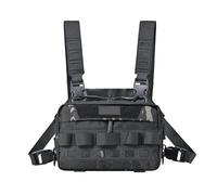 Running Chest Pack, Outdoor Chest Bag, 8.66x5.51x3.54 Inches Jogging Vest Carrier, Lightweight Storage Pouch for Outside Activities Including Hiking Cycling and Fitness Workouts