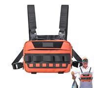 Running Chest Pack, Outdoor Chest Bag Vest, Lightweight Jogging Cycling Pouch, Tackle Gear Storage for Women During Hunting, Camping, Hiking, 8.66 x 5.51 x 3.54 inches, Orange, riferimento alla