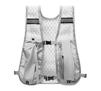 Running Chest Pack, Running Vest | Reflective Bike Hydration Chest | Fanny Ligerawight Curring with 500ml Water Bottle Storage Pocket for Men, light grey, Consulte la descripción, See description