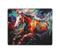 Running Colorful Wild Horses Mouse Pad-Durable & Eco-Friendly Gaming & Office Desk Mat,Non-Slip Design for Enhanced Comfort and Precision