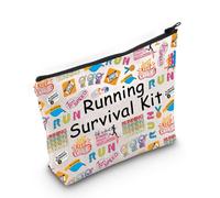 Running Cosmetic Bag Running Lover Gift Running Survival kit Cross Country Running Gift Marathon Lover Zipper Pouch (Running kit UK)