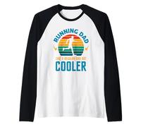 Running Dad Like A Regular Dad But Cooler - Marathon Runner Raglan Baseball Tee