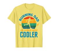 Running Dad Like A Regular Dad But Cooler - Marathon Runner T-Shirt, Men, Lemon Yellow, X-Large