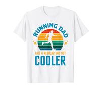 Running Dad Like A Regular Dad But Cooler - Marathon Runner T-Shirt, Men, White, 4X-Large