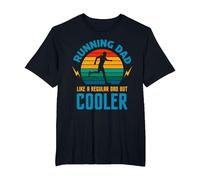 Running Dad Like A Regular Dad But Cooler - Marathon Runner T-Shirt, Men's Big and Tall, Black, 4X Tall