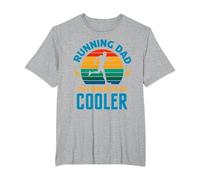 Running Dad Like A Regular Dad But Cooler - Marathon Runner T-Shirt, Men's Big and Tall, Heather Grey, 4X Tall